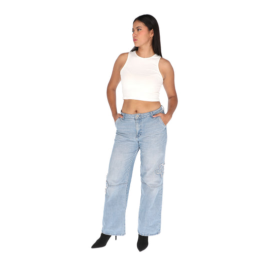 Crop top básico sin mangas ivory