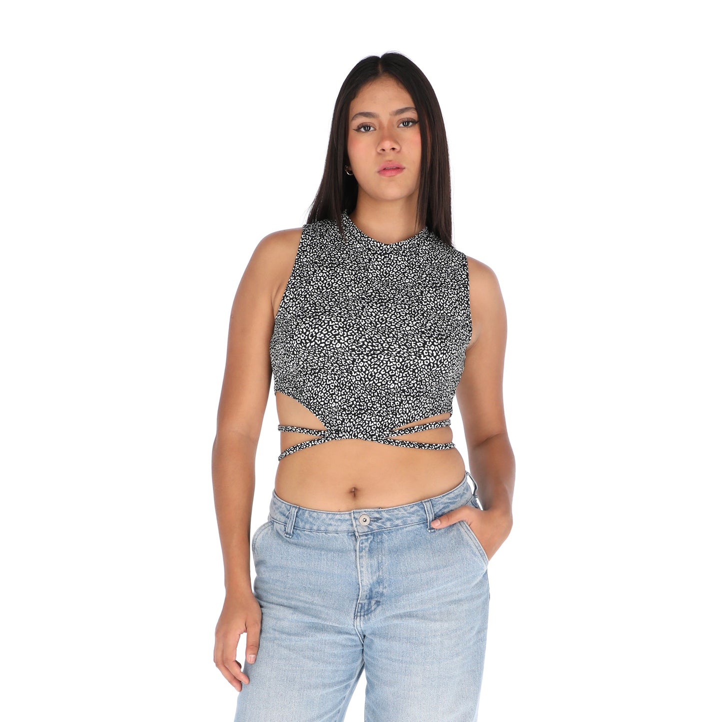 Crop top lazos